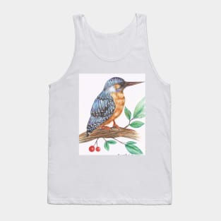 kingfisher colorful natural ballpoint pen art Tank Top